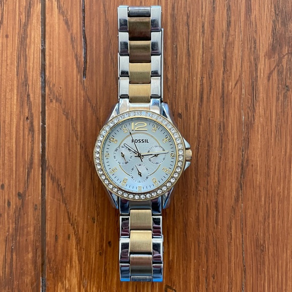 Fossil Riley Multifunction Two-Tone Stainless Steel Watch - Picture 2 of 4